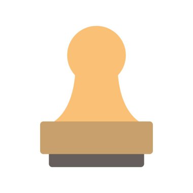 Damga Düz Vektör Simgesi Tasarımı