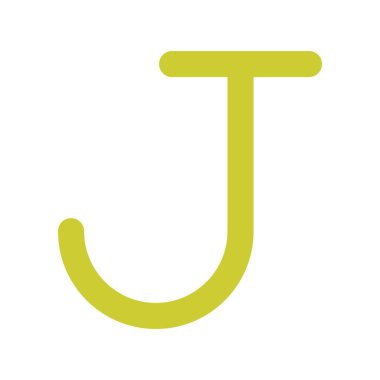 J Düz Vektör Simgesi Tasarımı