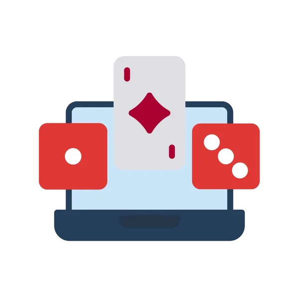 Poker Platte Vector Icoon Desig — Stockvector