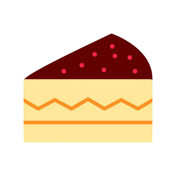 Cake Flat Vector Icon Desig — Stock Vector