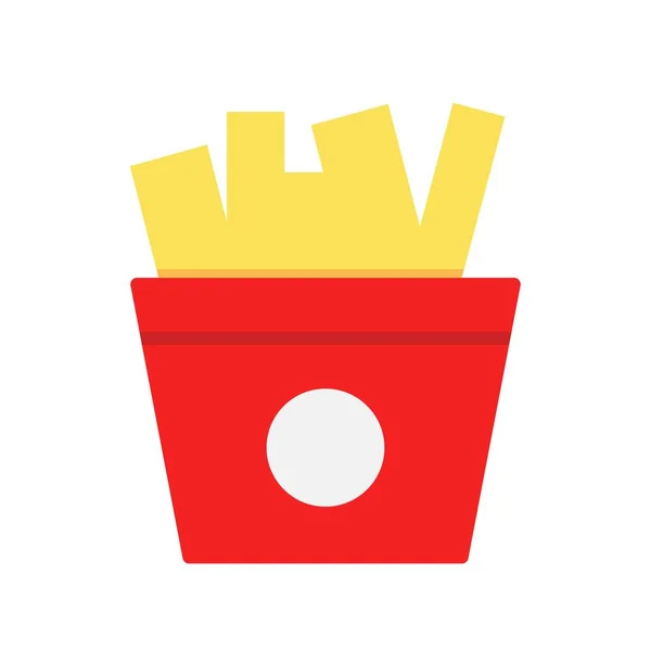 Fries Flat Vector Icon Desig — Stockvektor