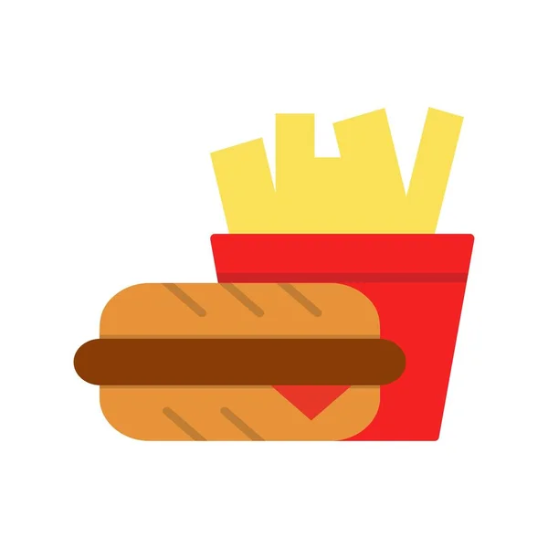 Fast Food Flat Vector Icon Desig — Διανυσματικό Αρχείο