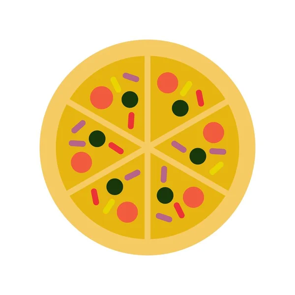 Pizza Flat Vector Icon Desig — Vector de stock
