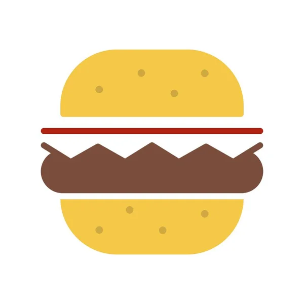 Burger Flat Vector Icon Desig — Stock vektor