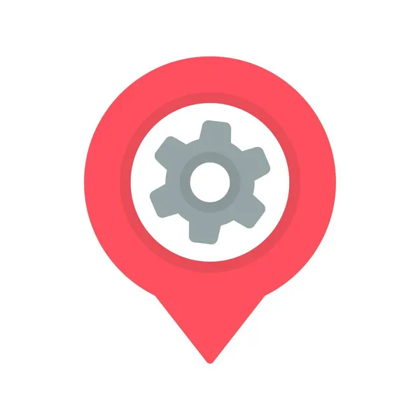 Locatie Flat Vector Icon Desig — Stockvector