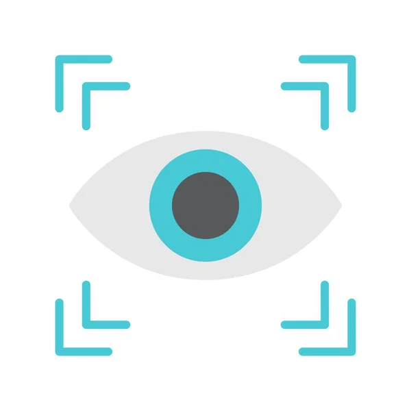 Scanner Olhos Flat Vector Ícone Desig — Vetor de Stock