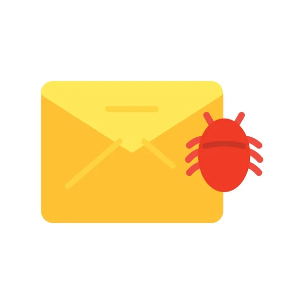 Malware Flach Vector Icon Desig — Stockvektor