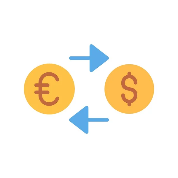 Icona Vettoriale Piatta Scambio Desig — Vettoriale Stock