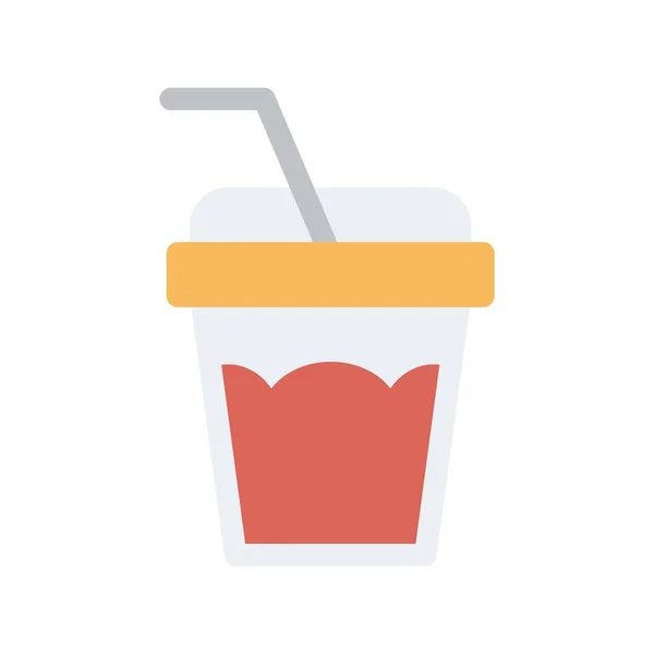 Soft Drink Flat Vector Icon Desig — Stockvektor