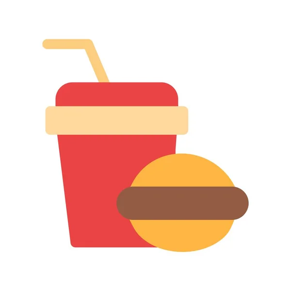 Fast Food Flat Vector Icon Desig — Stock Vector