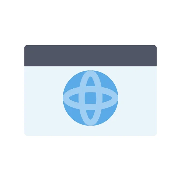 Site Web Flat Vector Icon Desig — Image vectorielle