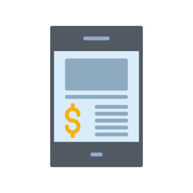 Ödeme Düz Vektör Simgesi Tasarımı