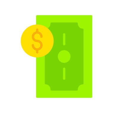 Para Düz Vektör Simgesi Tasarımı