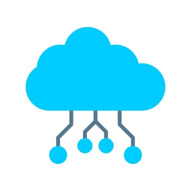 Sunucu Düz Vektör Simgesi Tasarımı