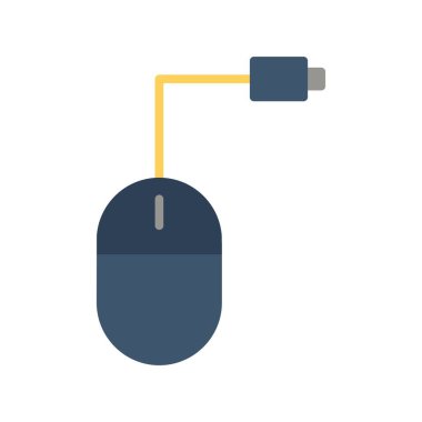 Fare Düz Vektör Simgesi Tasarımı