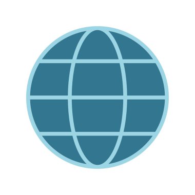 Dünya Düz Vektör Simgesi Tasarımı