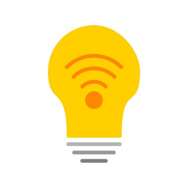 Ampul Düz Vektör Simgesi Tasarımı