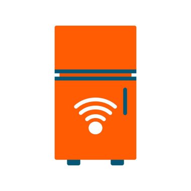 Buzdolabı Düz Vektör Simgesi Tasarımı