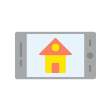 Akıllı Telefon Düz Vektör Simgesi Tasarımı