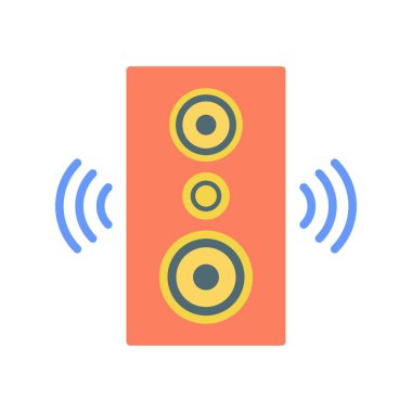 Woofer Düz Vektör Simgesi Tasarımı