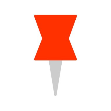 Pin Düz Vektör Simgesi Tasarımı