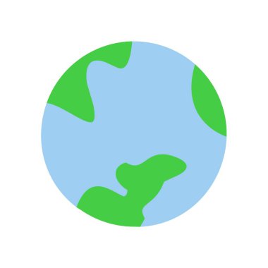 Dünya Düz Vektör Simgesi Tasarımı