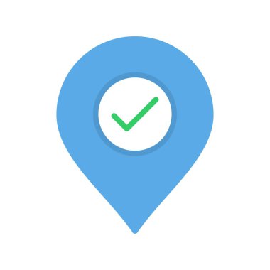 Düz Vektör Simgesi Desig 'in yerini belirle