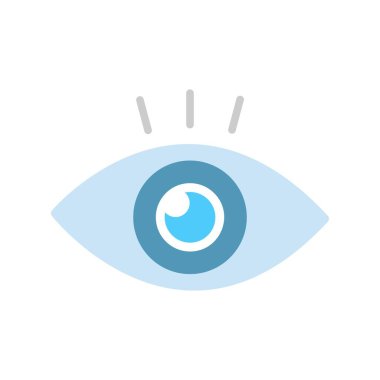 Göz Düz Vektör Simgesi Tasarımı