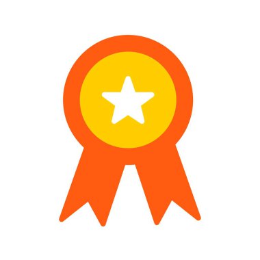 Madalya Düz Vektör Simgesi Tasarımı