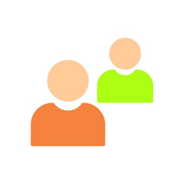 Kullanıcılar Düz Vektör Simgesi Tasarımı