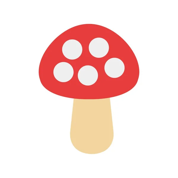 Mushroom Flat Vector Icon Desig — Stock Vector
