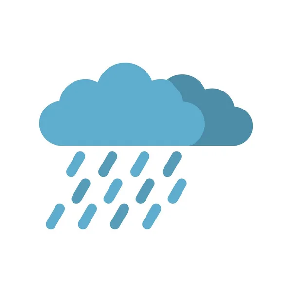 Regen Vlakke Vector Icon Desig — Stockvector
