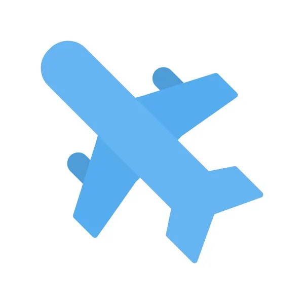Icône Vectorielle Plate Avion Desig — Image vectorielle