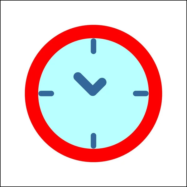 Clock Flat Vector Icon Desig — Stock Vector