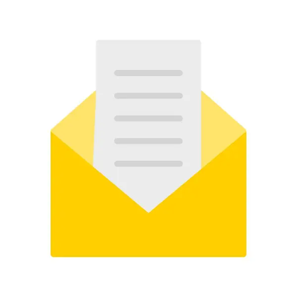 Mail Flat Vector Icon Desig — Stockvektor
