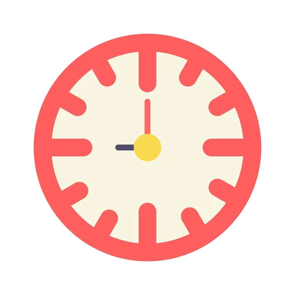 Часы Плоским Вектором Иконы — стоковый вектор