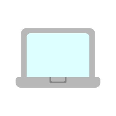  Laptop Düz Vektör Simgesi Tasarımı