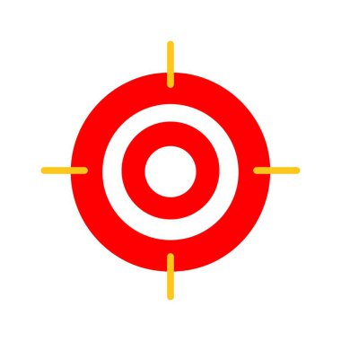 Hedef Düz Vektör Simgesi Tasarımı