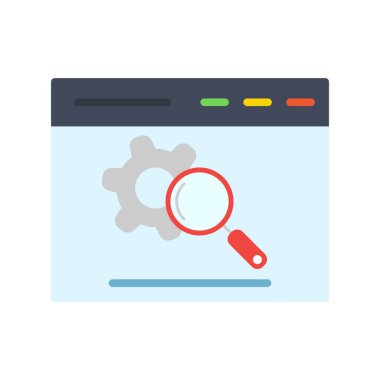 Tarayıcı Düz Vektör Simgesi Tasarımı