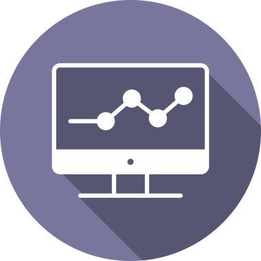 İstatistikler: Glyph Çember Vektör Simgesi Tasarımı