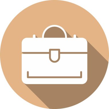 Evrak çantası Glyph Çember Vektör Simgesi Tasarımı