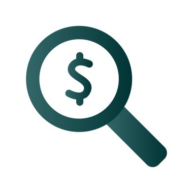 Dolar Glifi Gradyan Vektör Simgesi Tasarımı