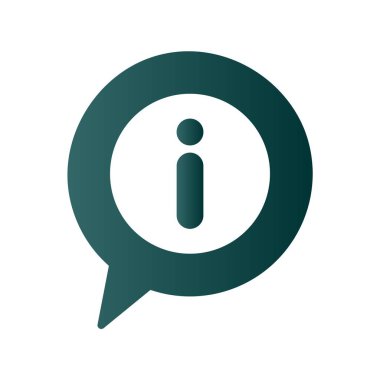 Chat Glyph Gradyan Vektör Simgesi Tasarımı