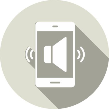 Ses Kabartma Çemberi Vektör Simgesi Tasarımı