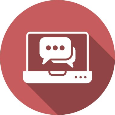 Chatbot Kabartma Çemberi Vektör Simgesi Tasarımı