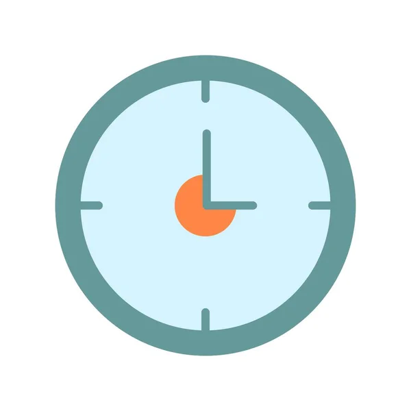 Reloj Plano Vector Icono Desig — Vector de stock