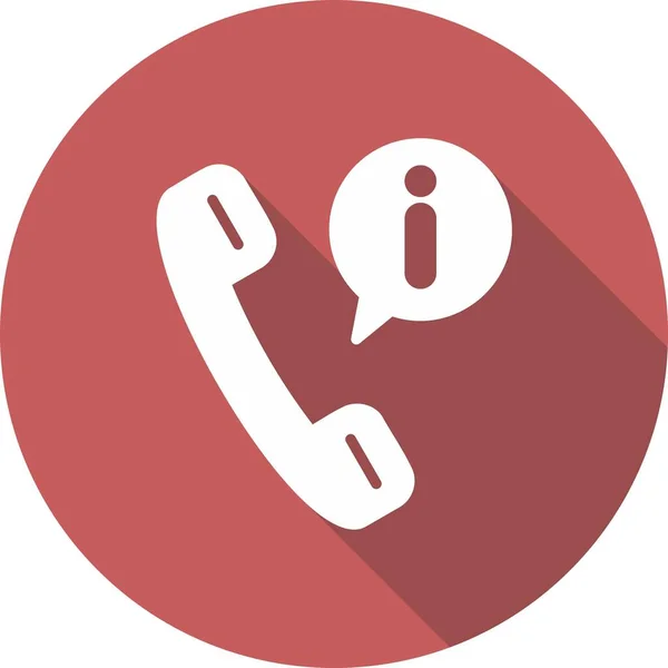 Telefoon Glyph Circle Vector Icon Desig — Stockvector