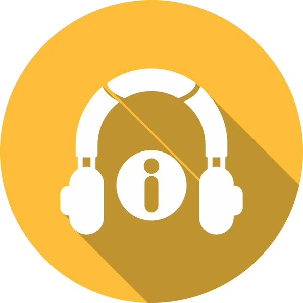 Ακουστικά Glyph Circle Vector Icon Desig — Διανυσματικό Αρχείο
