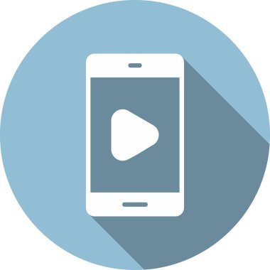 Müzik Kabartma Çemberi Vektör Simgesi Tasarımı Çal