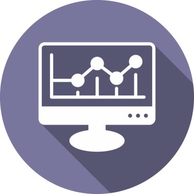 İstatistikler: Glyph Çember Vektör Simgesi Tasarımı